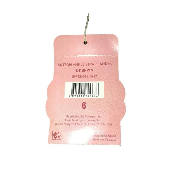 SAM & LIBBY Sz 6 Women's “Sutton” Brown Ankle Strap Block Heel Sandals NWT - Picture 7 of 7